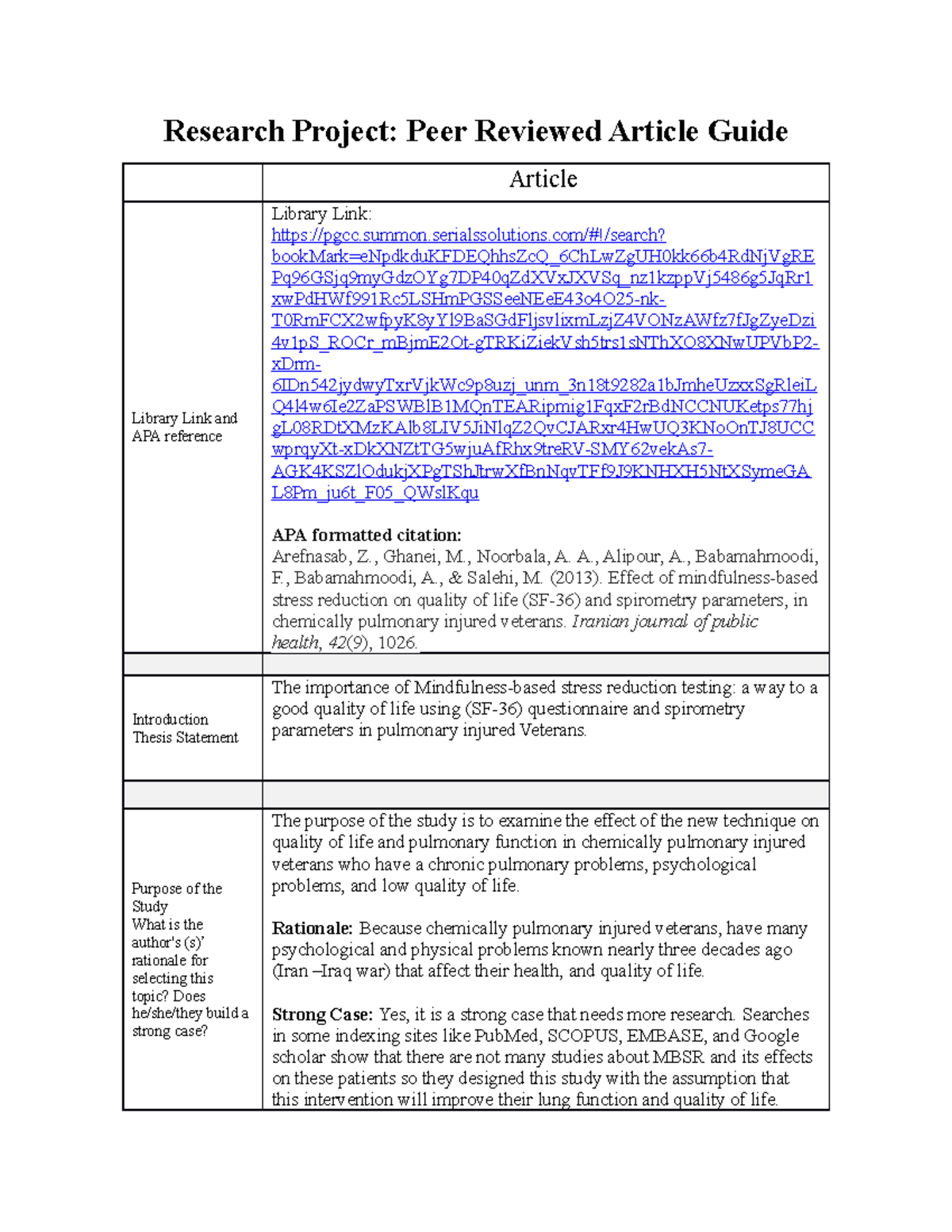 peer reviewed article on research methods