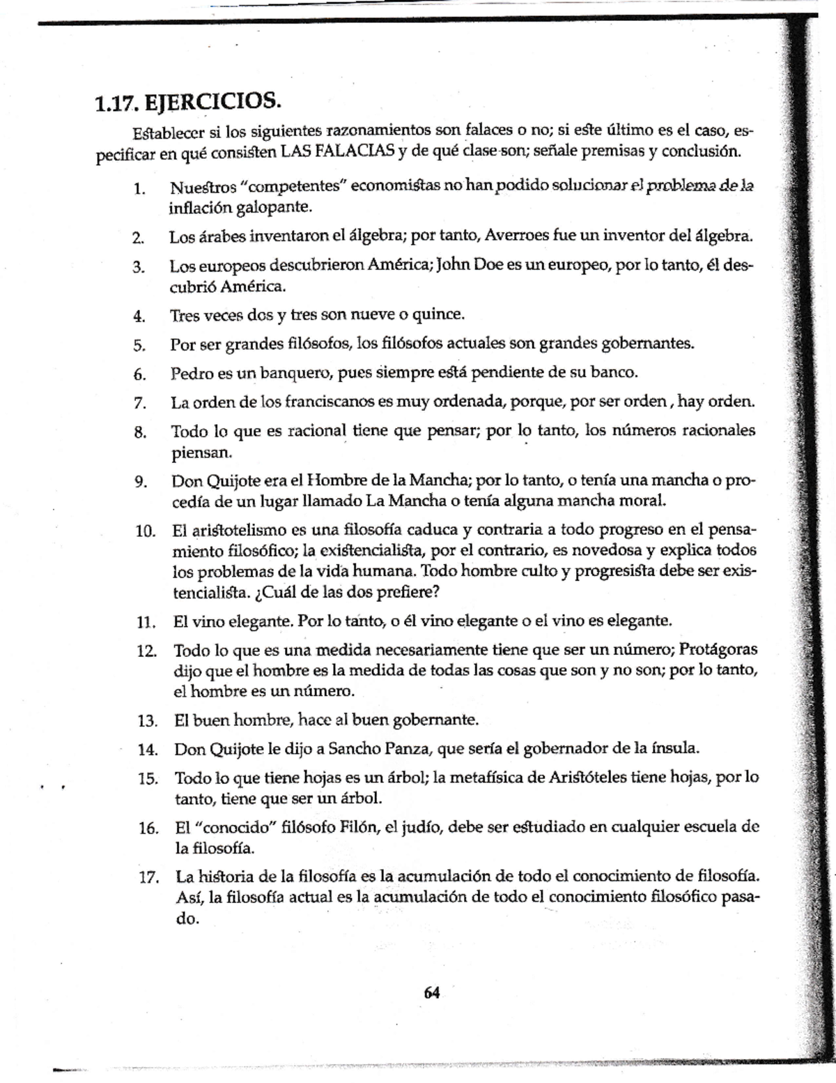 Hoja+de+trabajo%2C+sobre+falacias - L. EIERCICIOS. Establecer si los ...