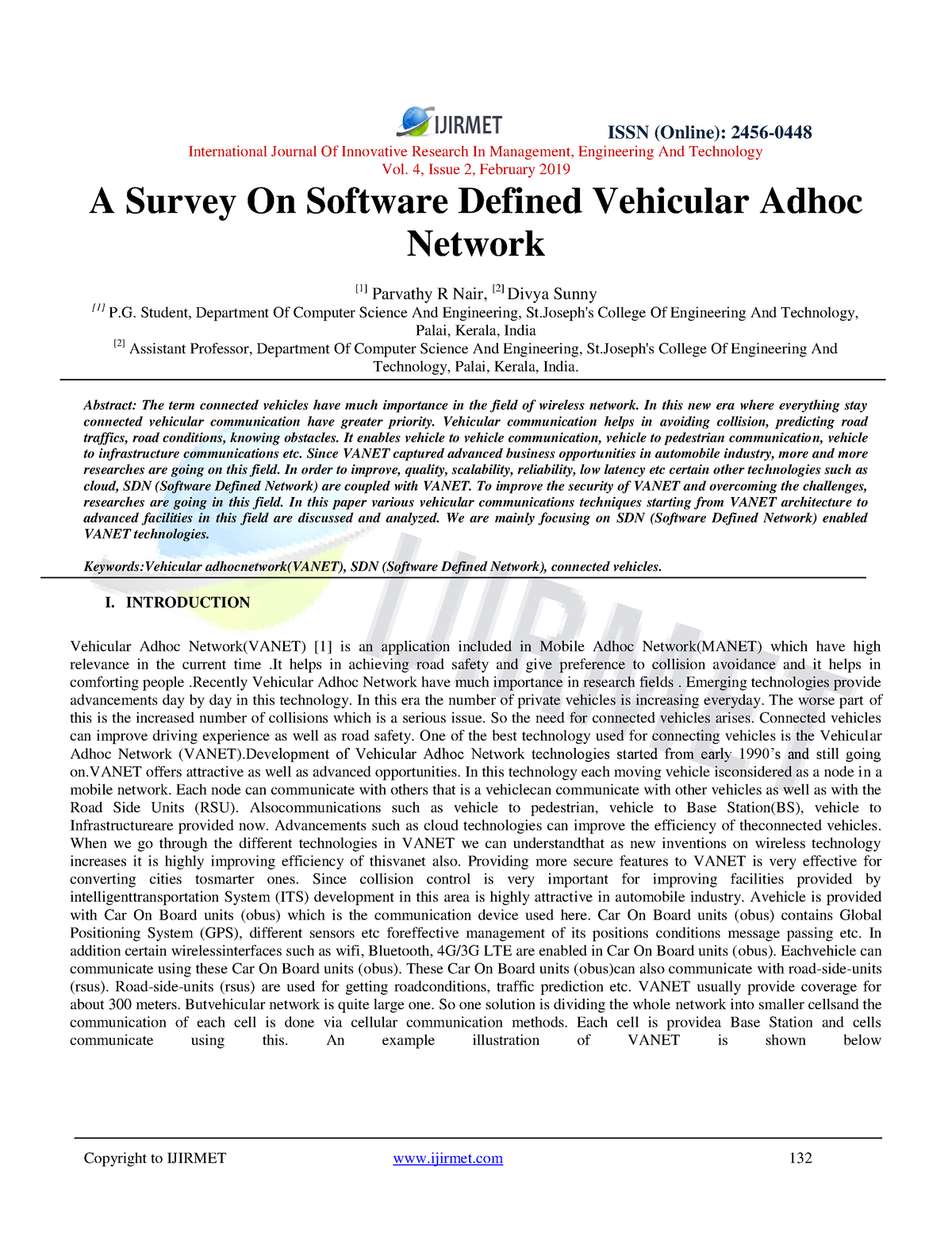 internet of vehicles research paper