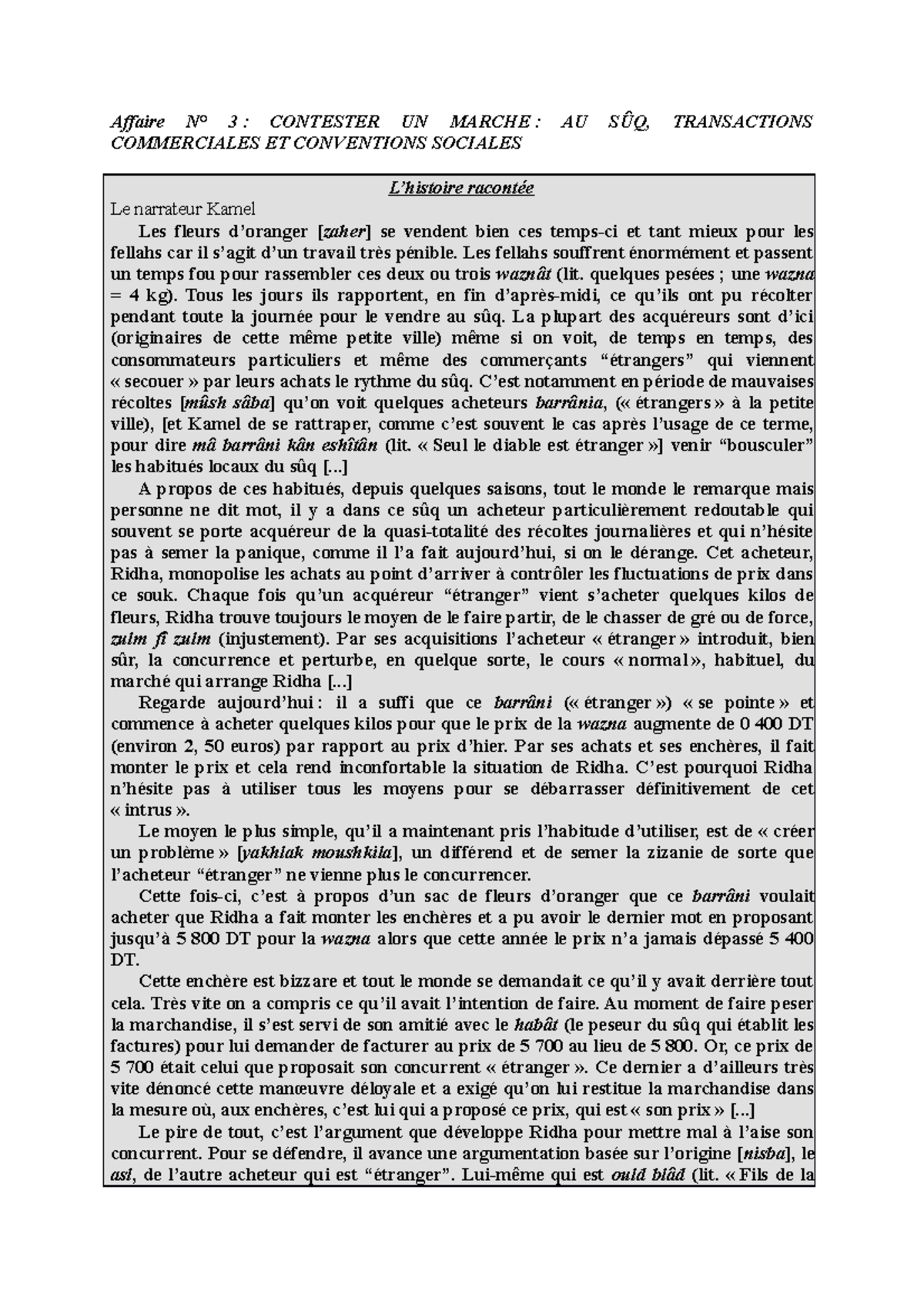 Affaire N° 3 Contester UN Marche - Affaire N° 3 : CONTESTER UN MARCHE ...