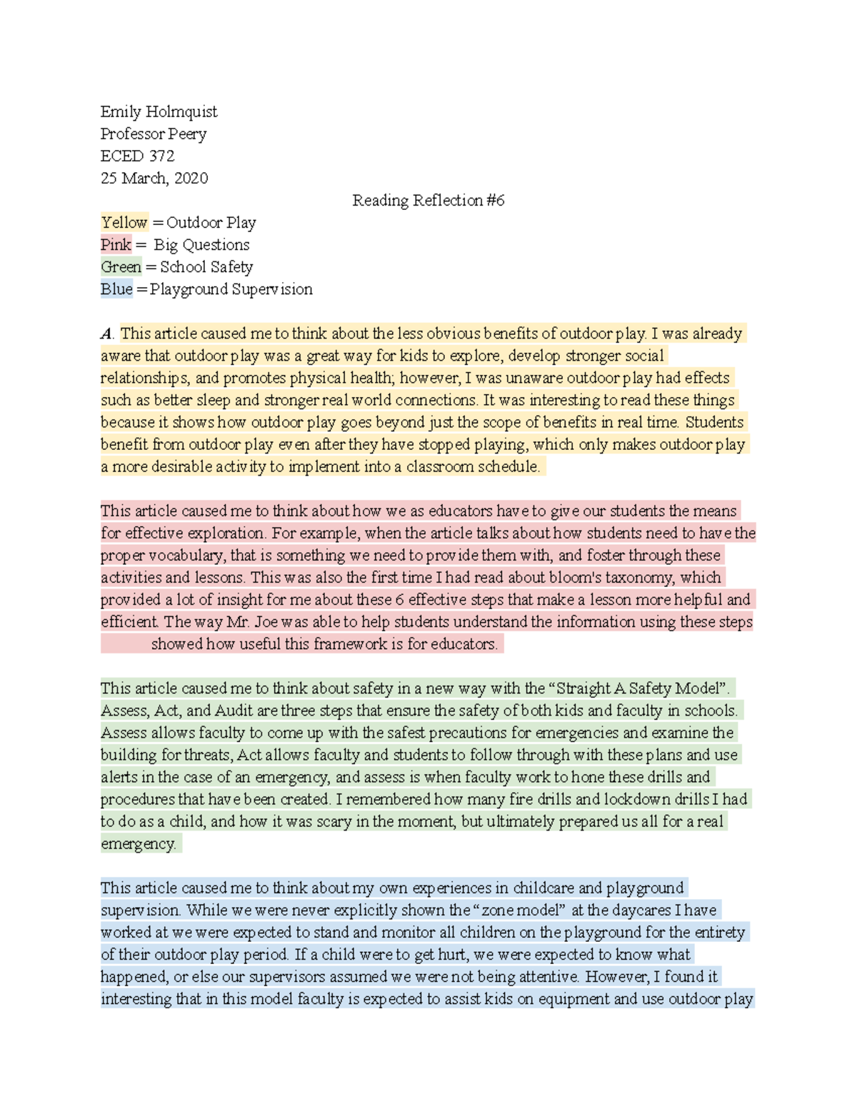ECED 372 RR 7 - reading reflection - Emily Holmquist Professor Peery ...