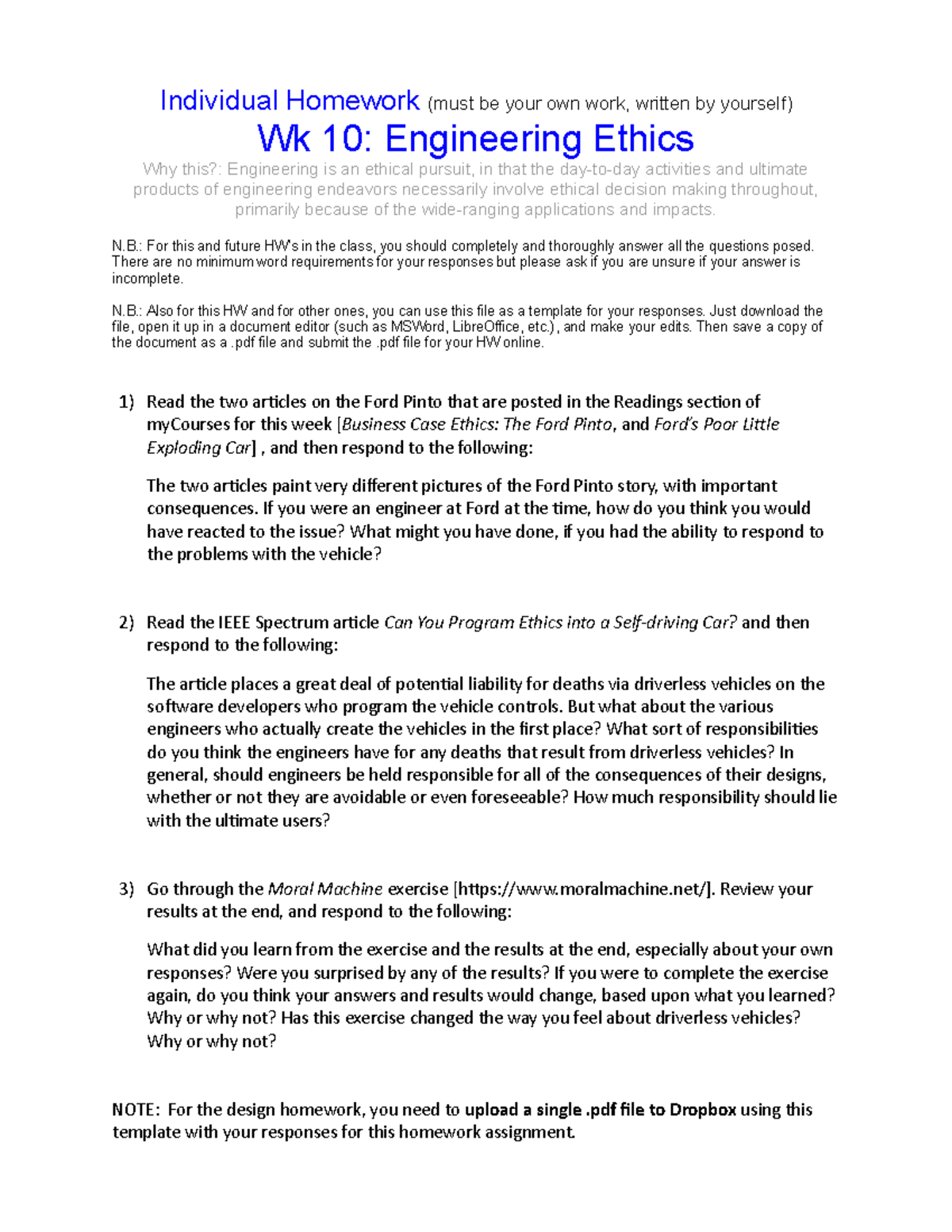 Wk10 Engineering Ethics ( Individual) - Individual Homework (must be ...
