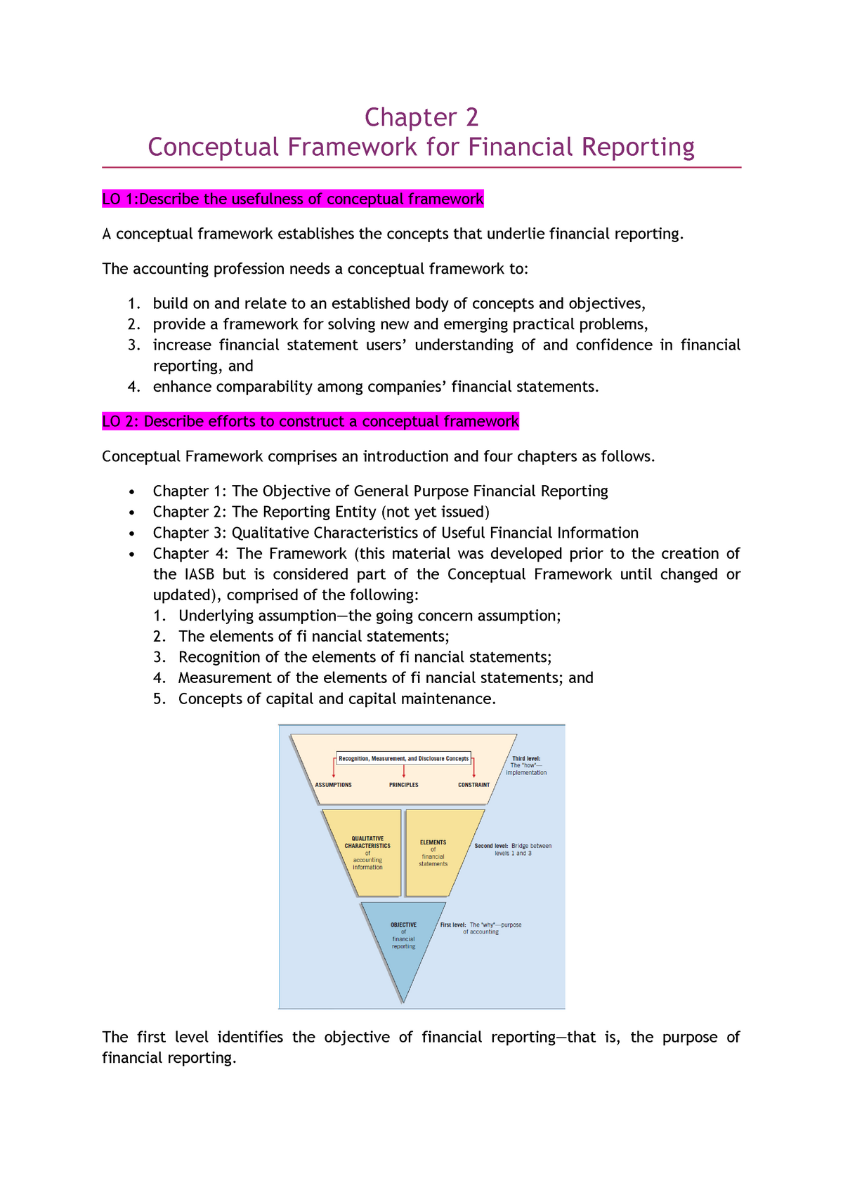Ch 2 Conceptual Framework For Financial Reporting The Accounting Profession Needs A Conceptual 1580