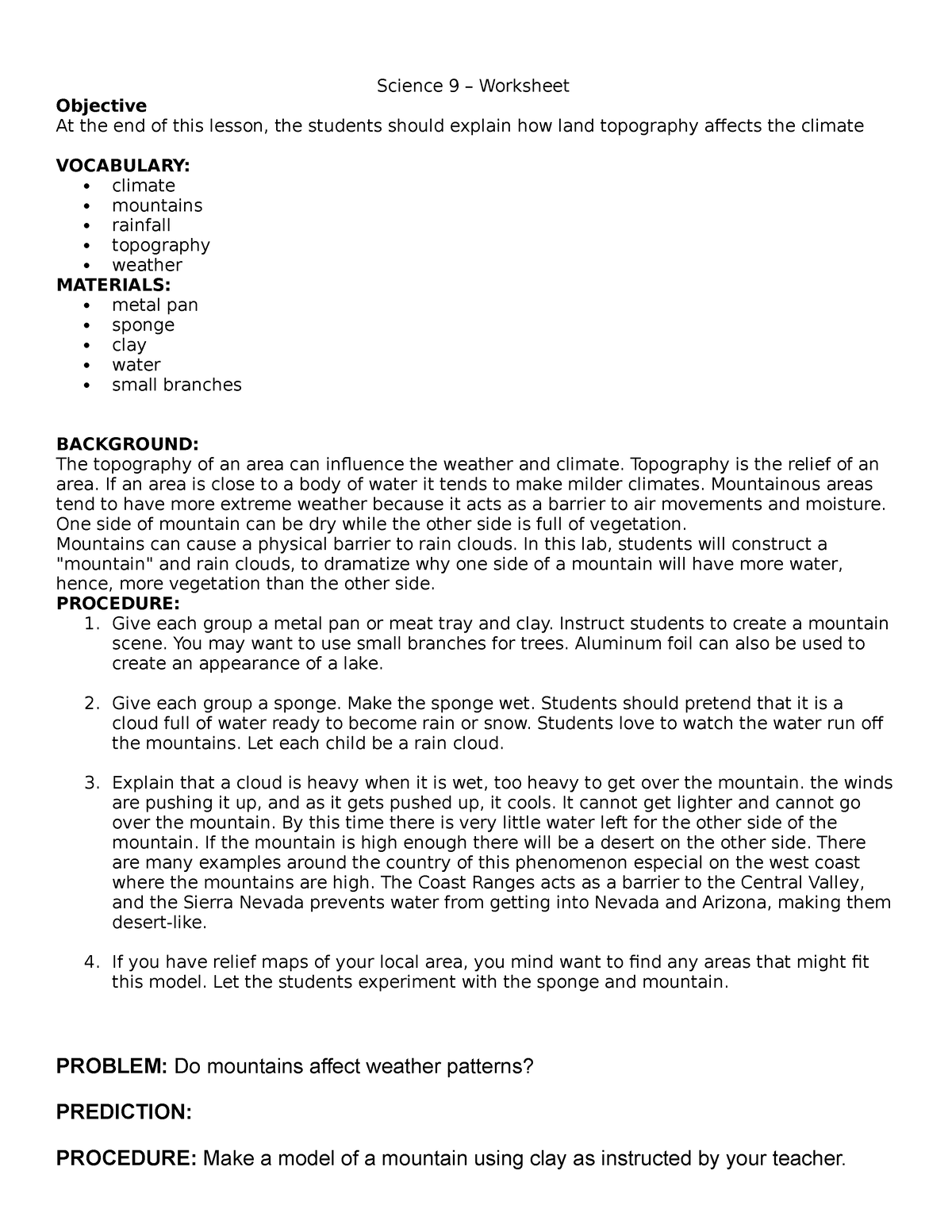 topography-affects-climate-science-9-worksheet-objective-at-the-end