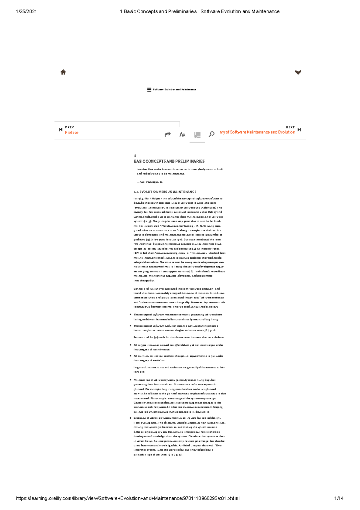 1-basic-concepts-and-preliminaries-software-evolution-and-maintenance