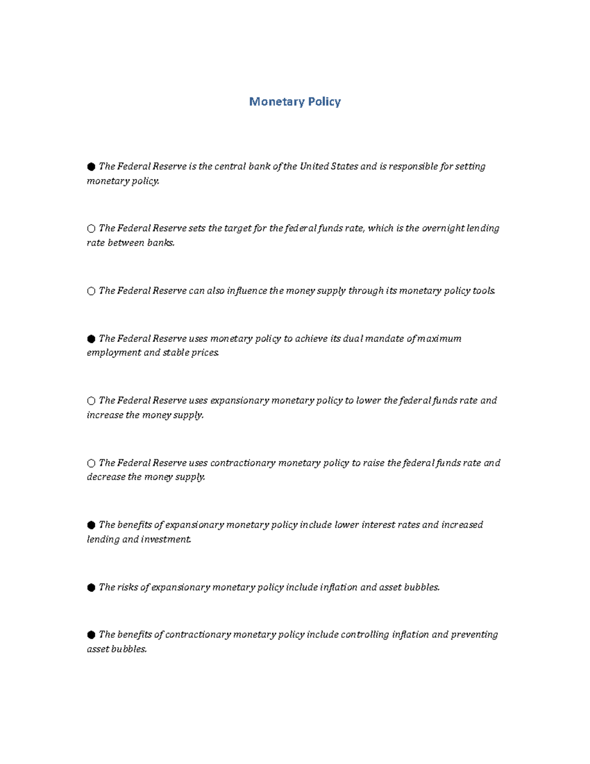 master thesis in monetary economics