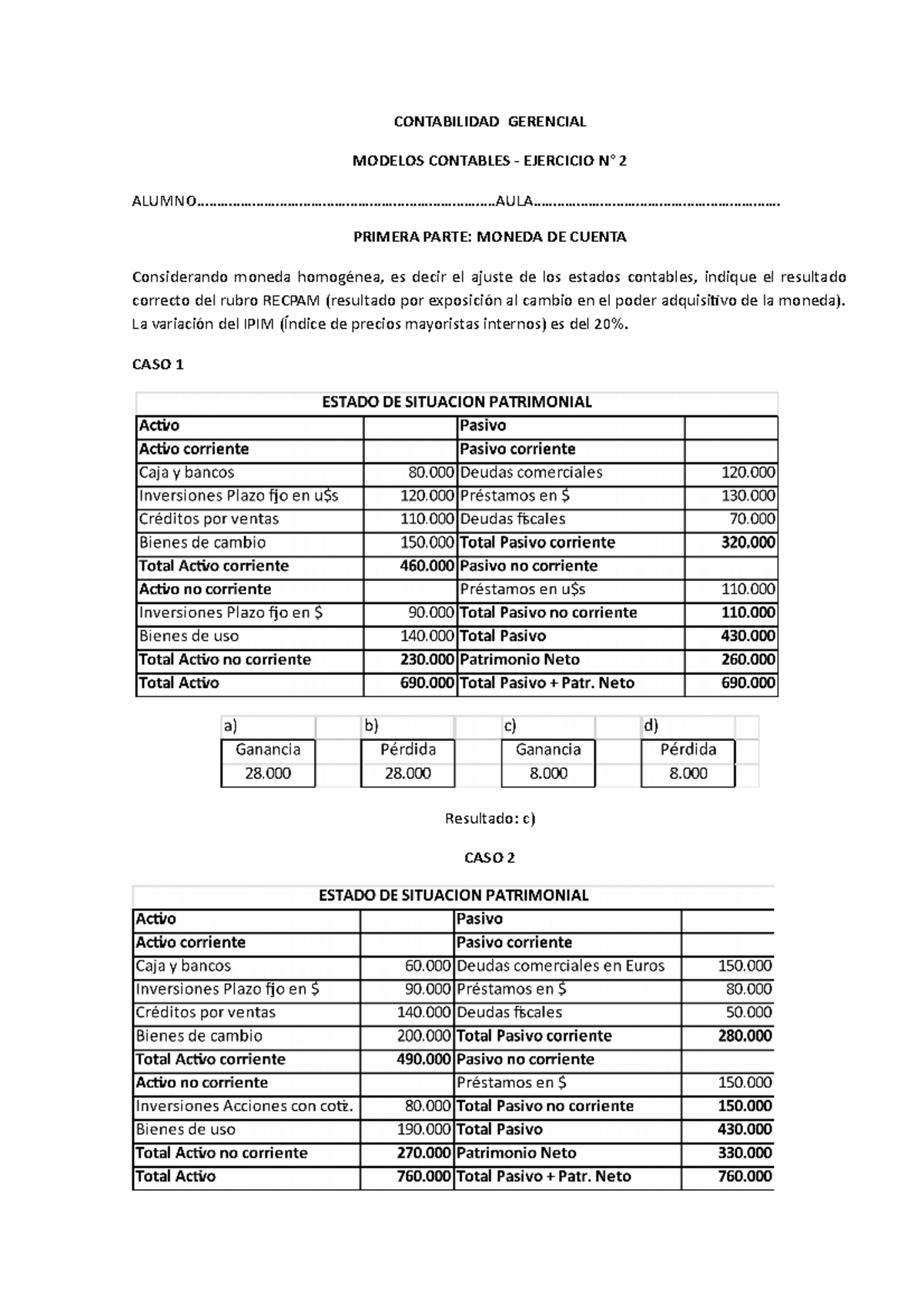 Modelos Contables Ejercicio N 2 2020 - CONTABILIDAD GERENCIAL MODELOS ...