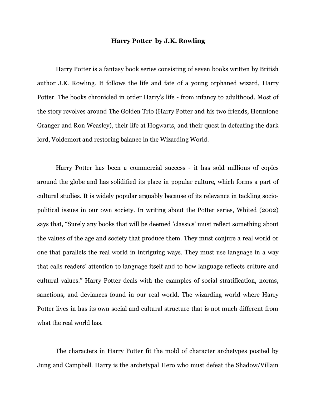 harry-potter-critique-harry-potter-by-j-rowling-harry-potter-is-a