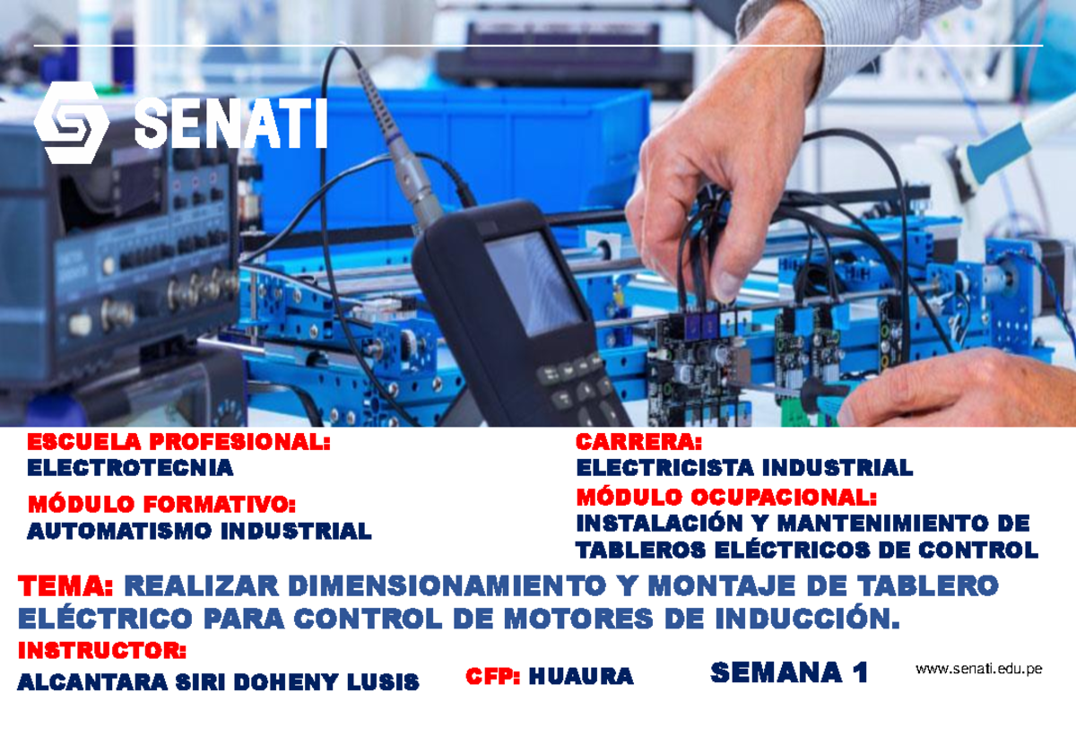 Semana 1 202310. ppt pdf - senati.edu MÓDULO FORMATIVO: AUTOMATISMO