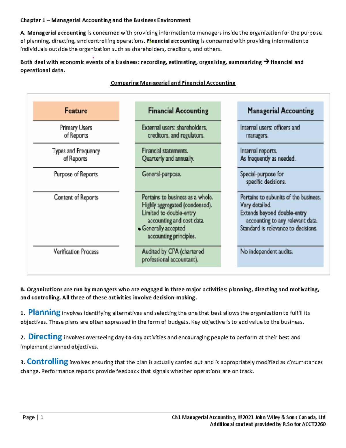 Ch1 Managerial Accounting ( Completed) - Fall2024 A06 - Page | 1 Ch1 ...