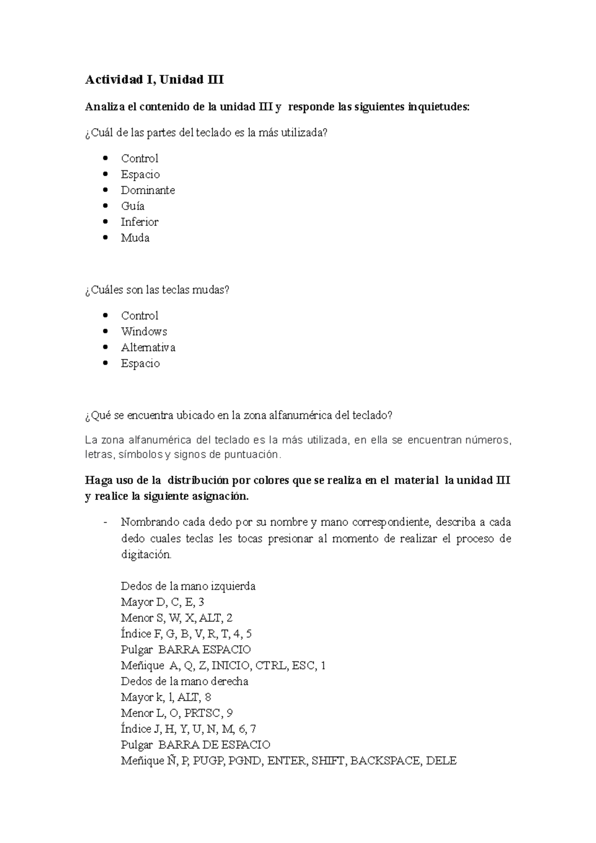 Actividad I Unidad III - hahhdahahh - Actividad I, Unidad III Analiza ...