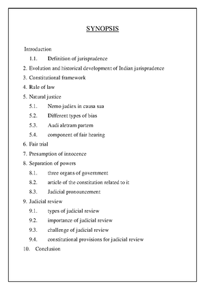 research paper on jurisprudence in india