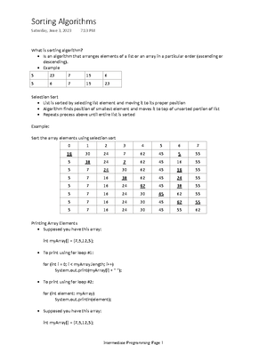 S-ITCS123 - Lecture notes 1-2 - Intermediate Programming - La Salle ...