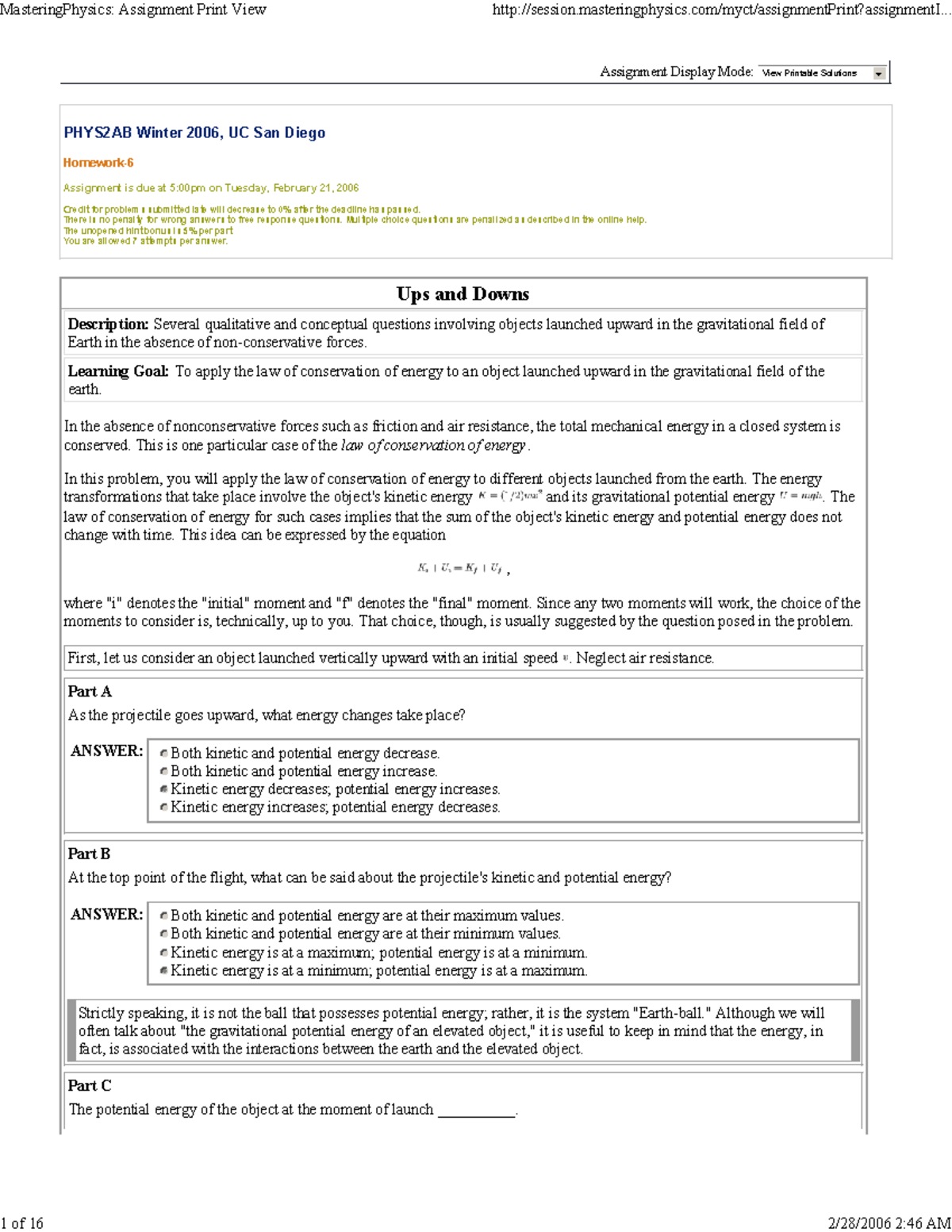 physics assignment sample