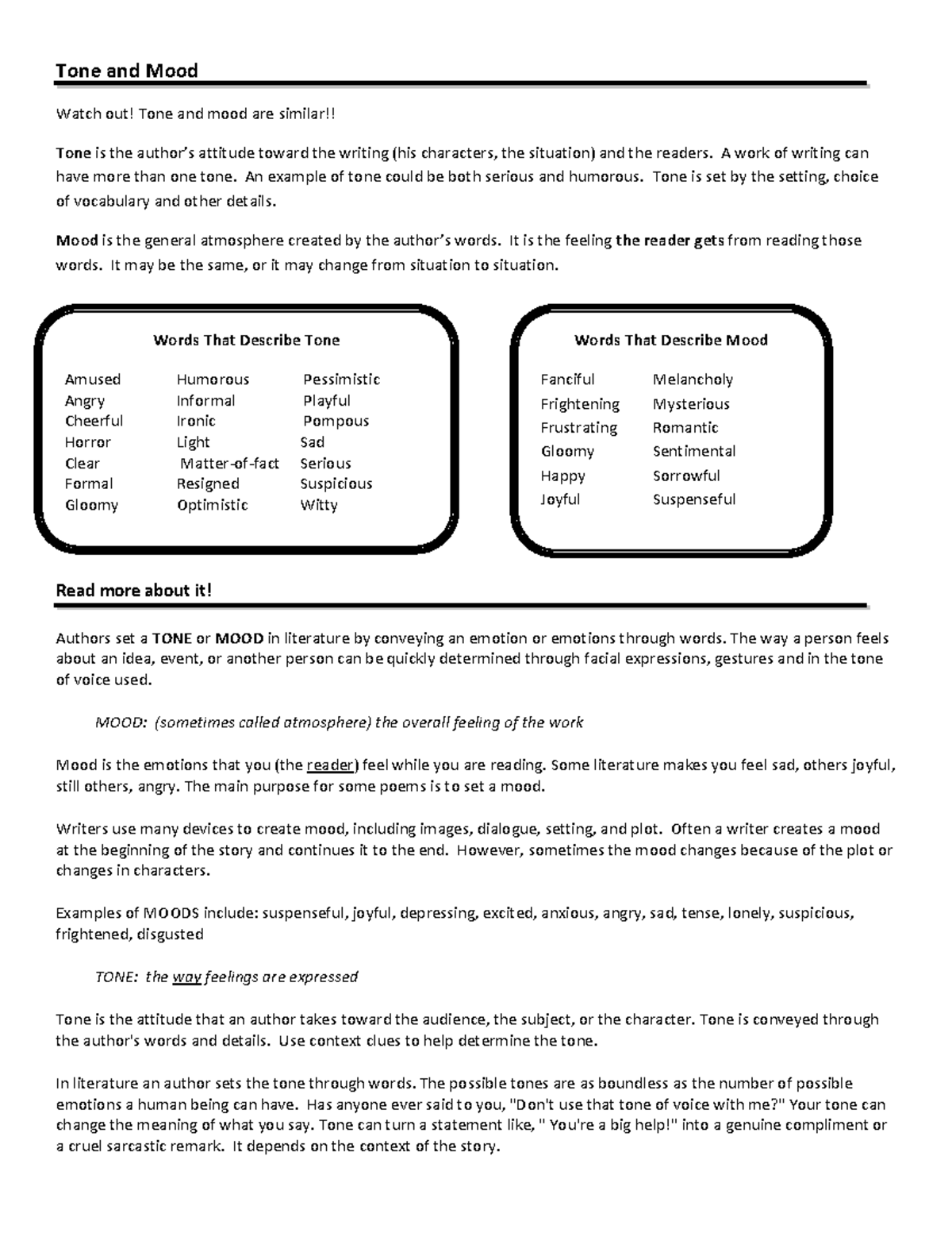 tone-mood-worksheet-tone-and-mood-watch-out-tone-and-mood-are