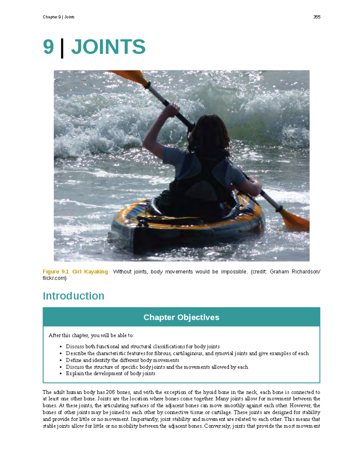 Chapter 9 - text - 9 | JOINTS Figure 9 Girl Kayaking Without joints ...