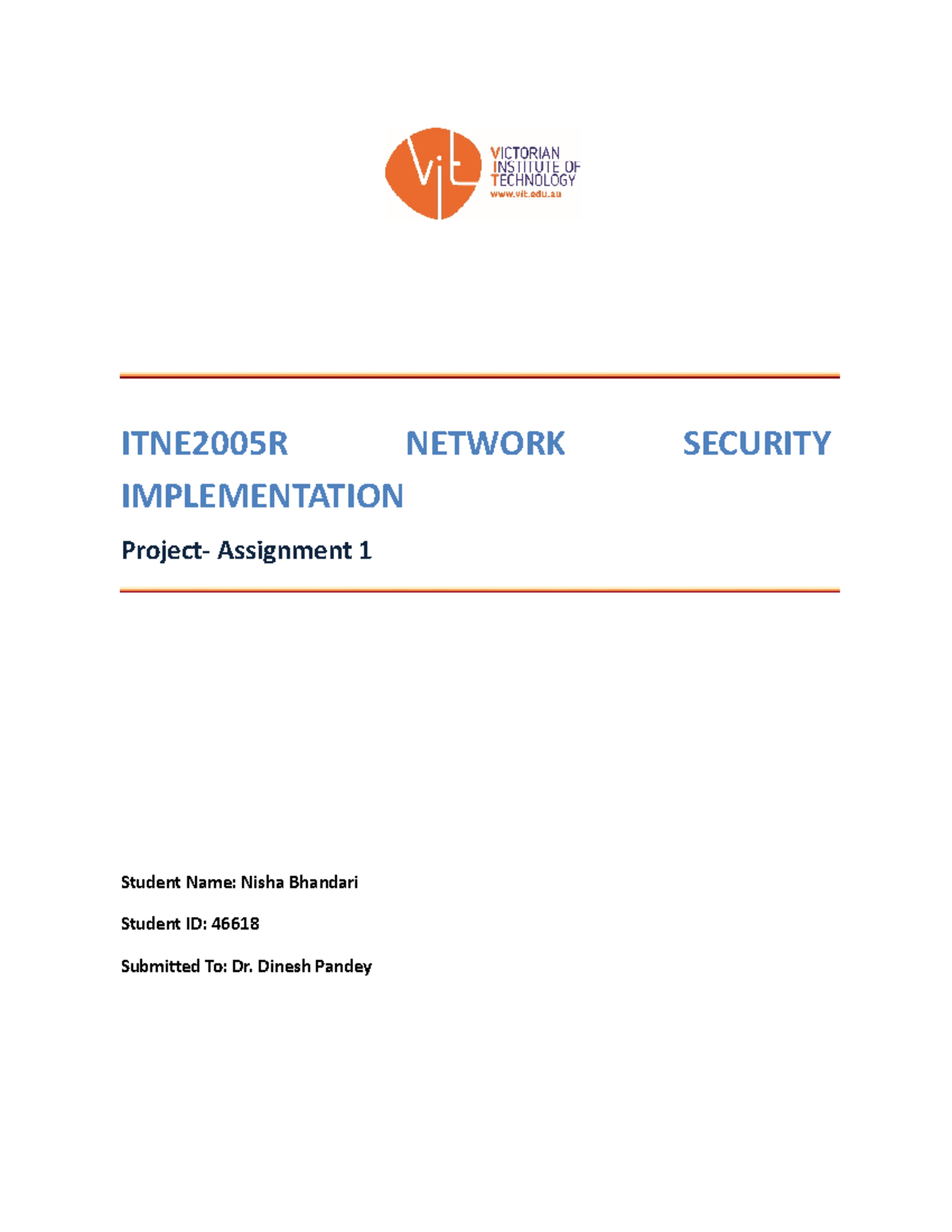 assignment on network security