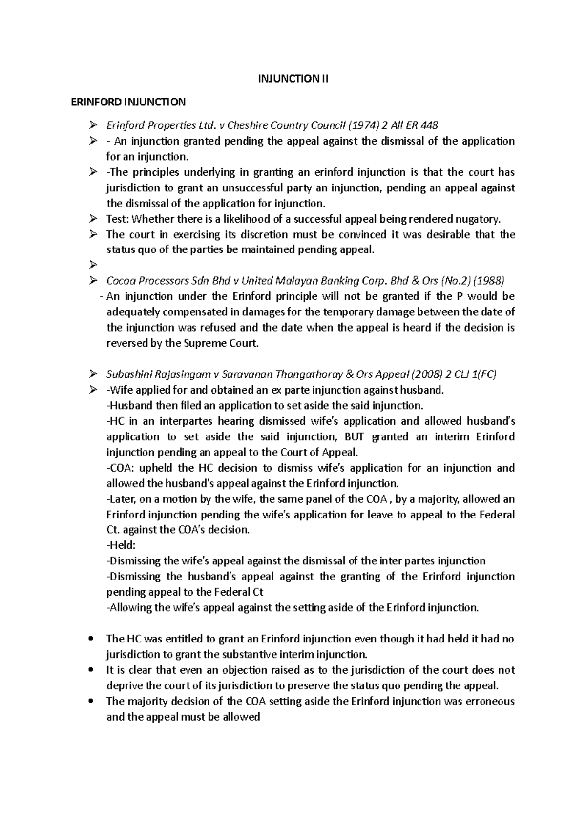 Injunction II Slide INJUNCTION II ERINFORD INJUNCTION Erinford