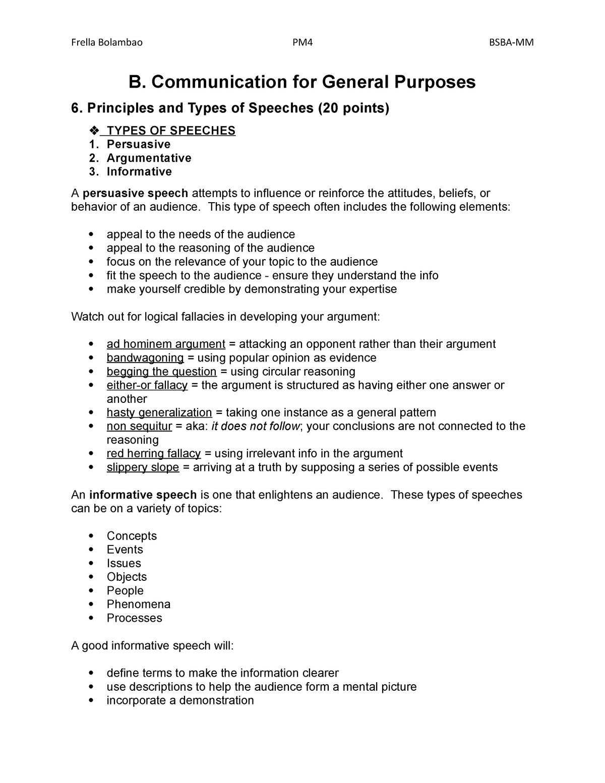 Purposive Communication WS2- Bolambao - B. Communication for General ...