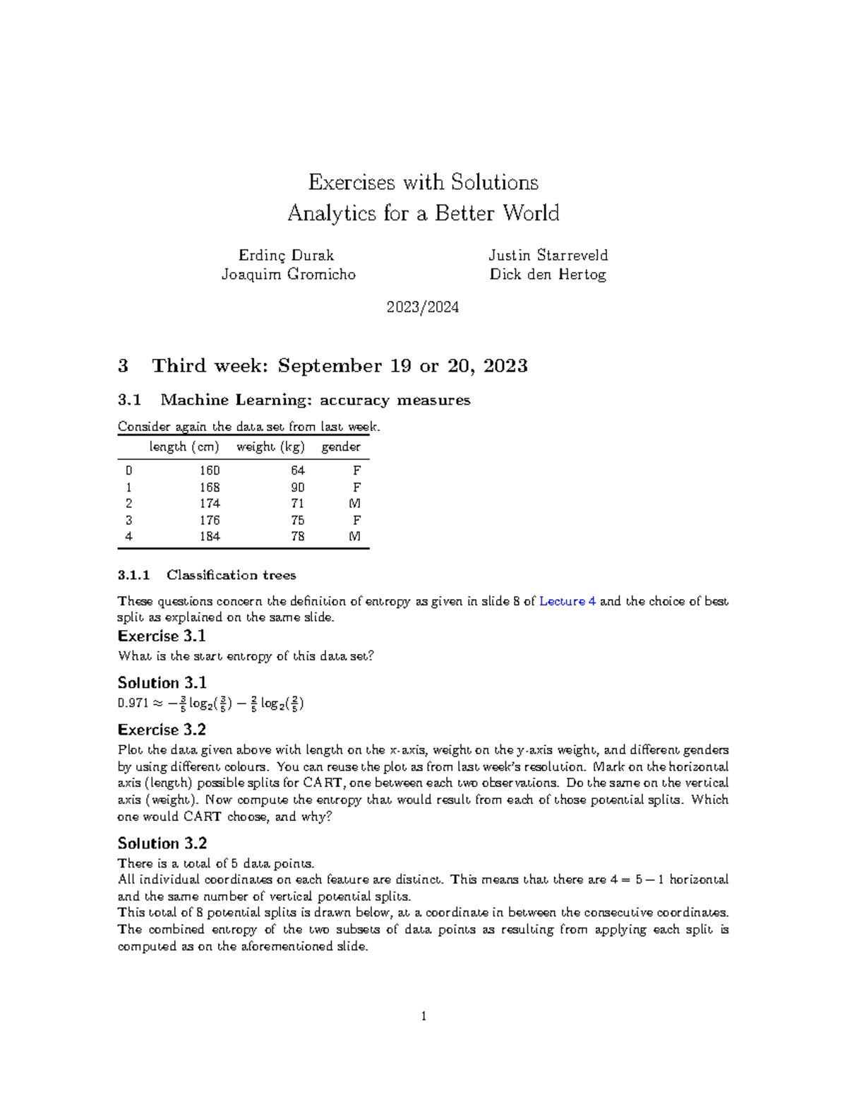 Exercises ABW Course 2023 2024 Week 3 With Solutions - Exercises With ...