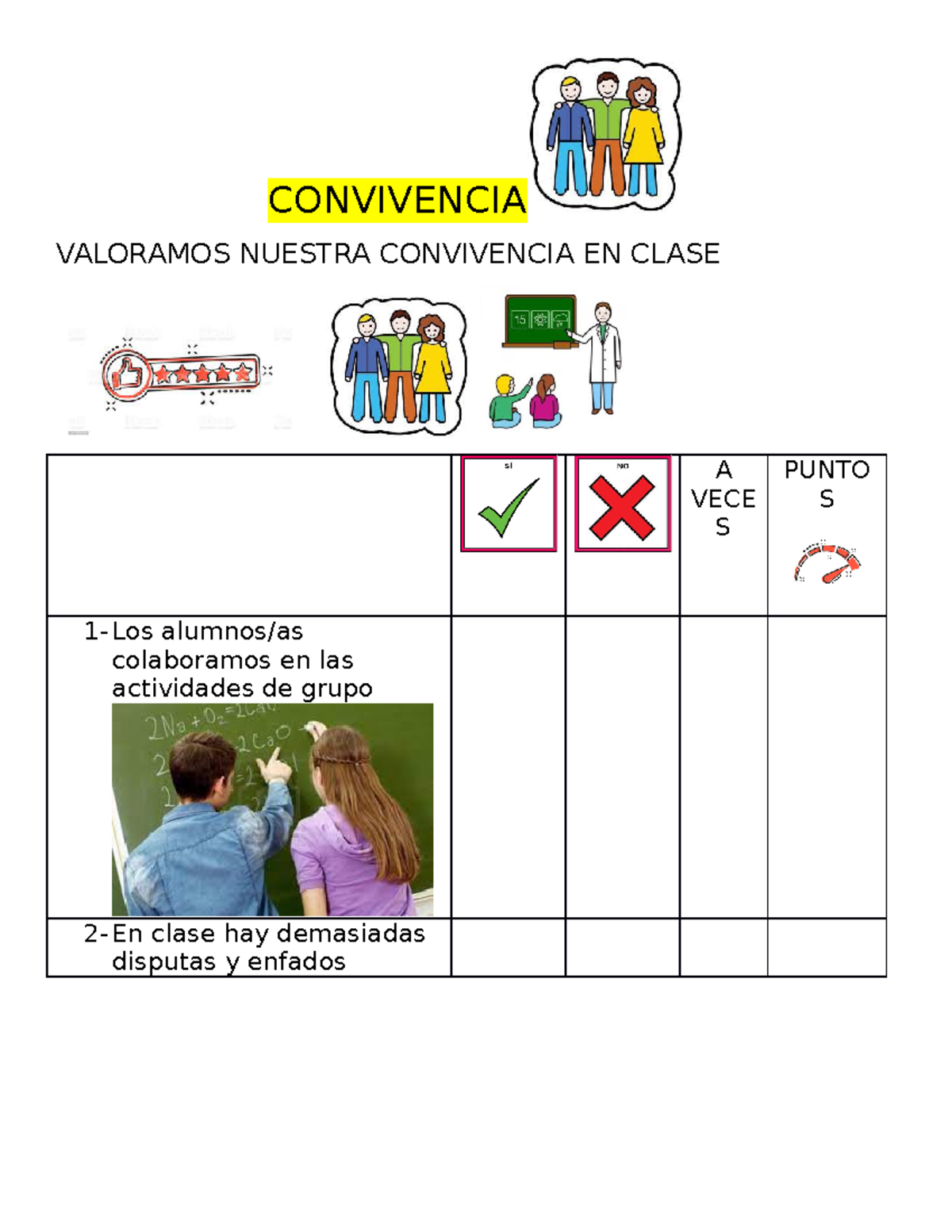 Convivencia Pictogramas - CONVIVENCIA VALORAMOS NUESTRA CONVIVENCIA EN ...