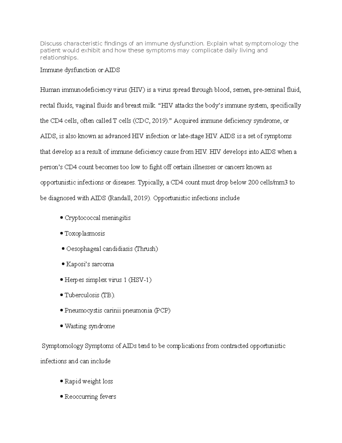 NRS 410V DQ41 NRS 410V DQ41 Discuss characteristic findings of an