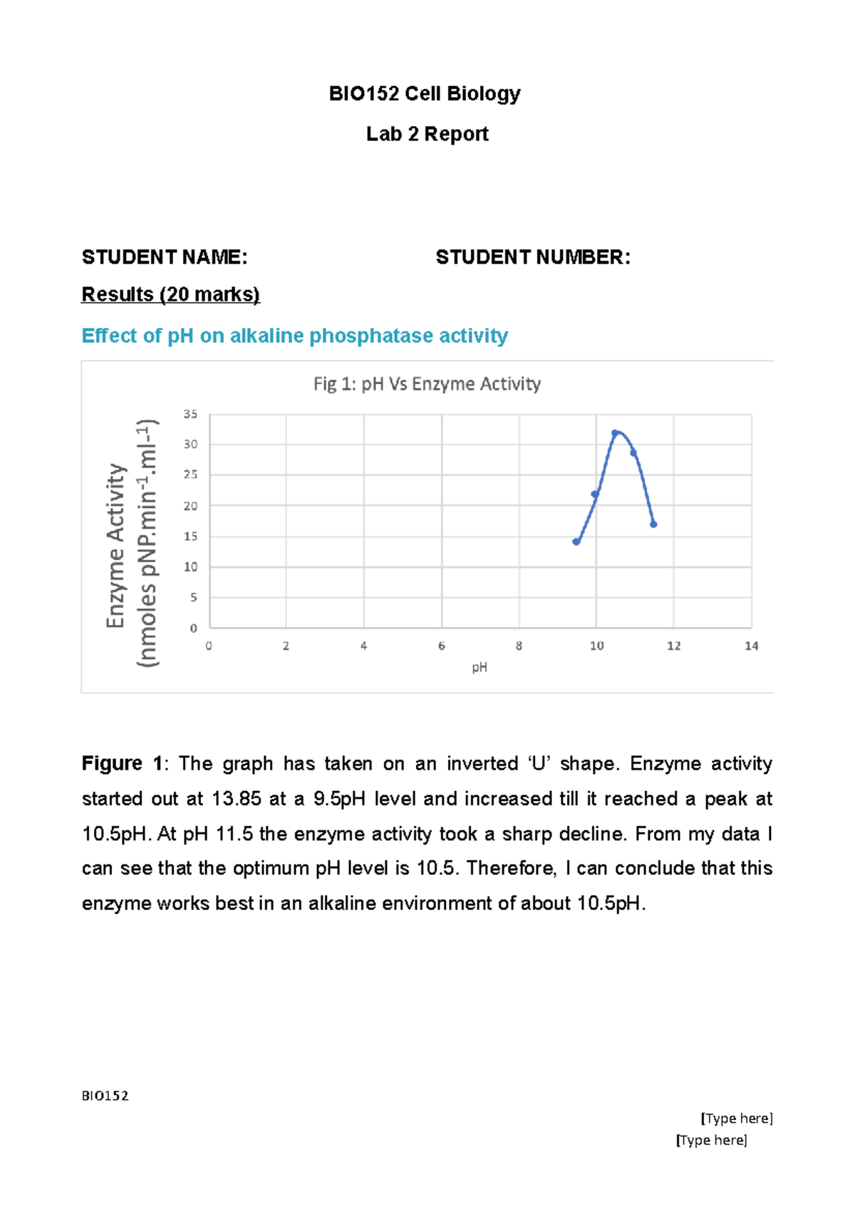 BIO152 2019 Lab Report 2doc - BIO152 Cell Biology Lab 2 Report STUDENT ...