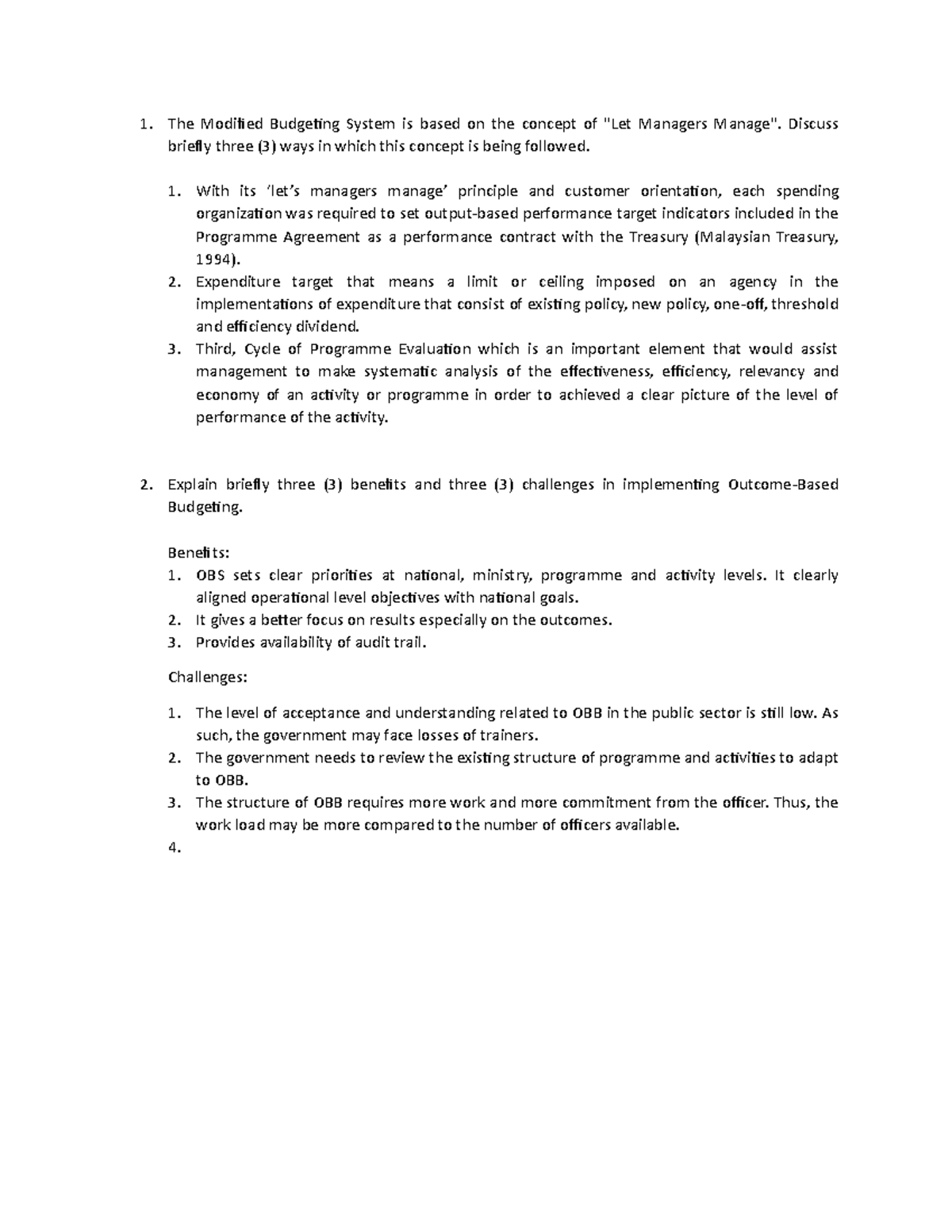 PSA522- Pop Quiz Topic 4 - The Modified Budgeting System is based on ...