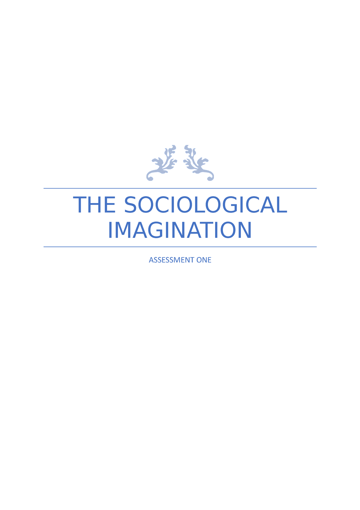 week 1 assignment sociological imagination essay