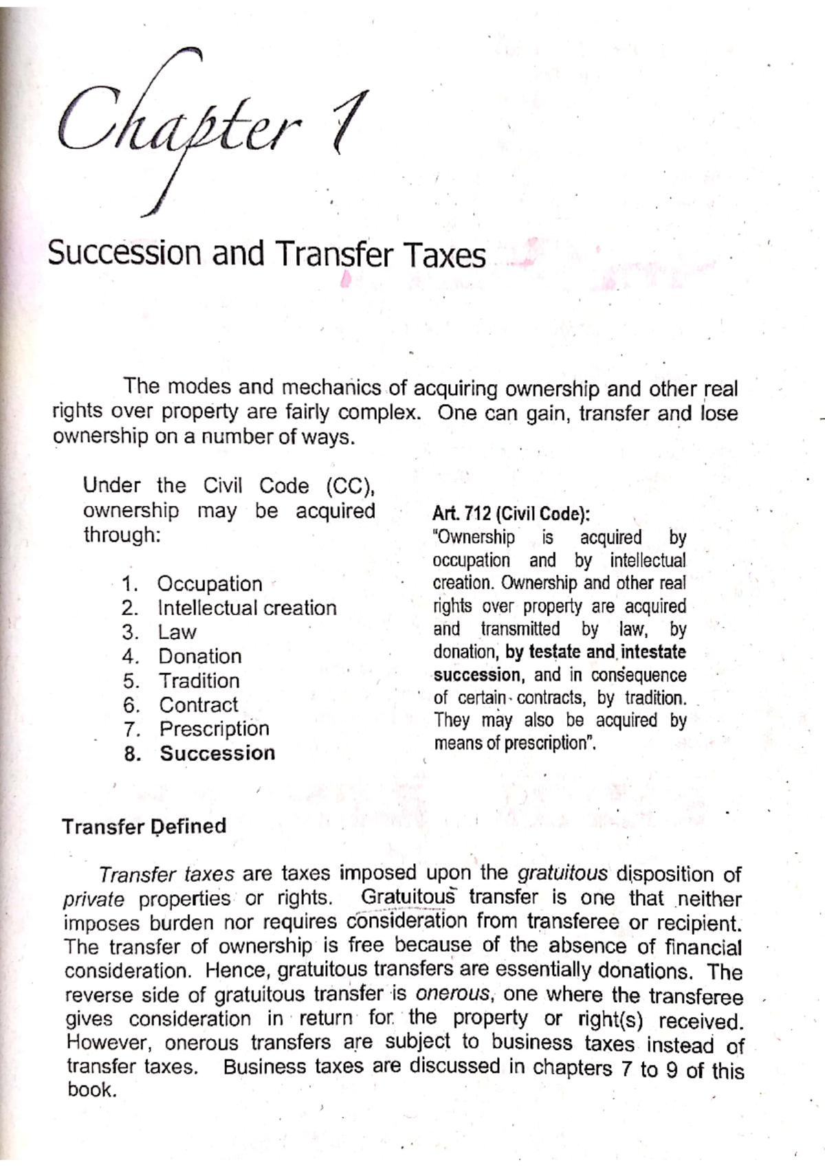 Business Tax Chapter 1 - Nnnnk Nknkn - BS Accountancy - Studocu