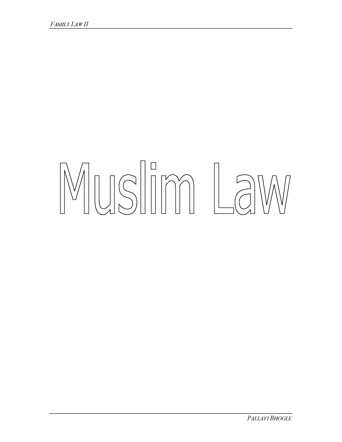 summary-of-muslim-law-part-of-family-law-studocu