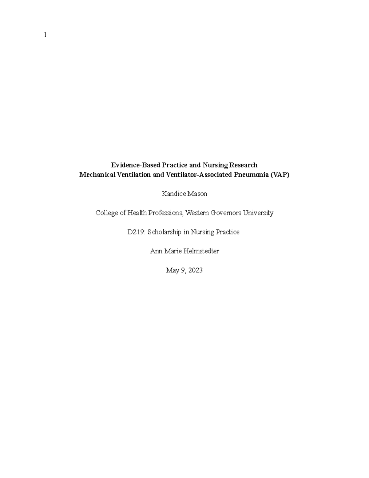 D219 - MYM2 - PA Template - revised - Evidence-Based Practice and ...
