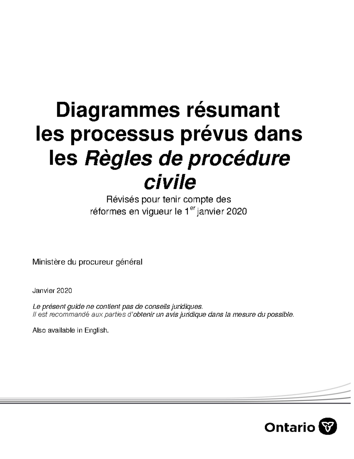 Changes to rules of civil procedure flowcharts - Diagrammes résumant ...