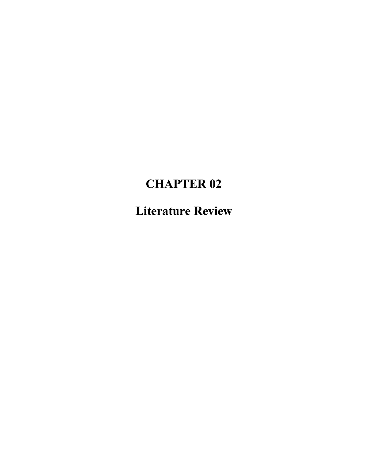 example chapter 2 literature review