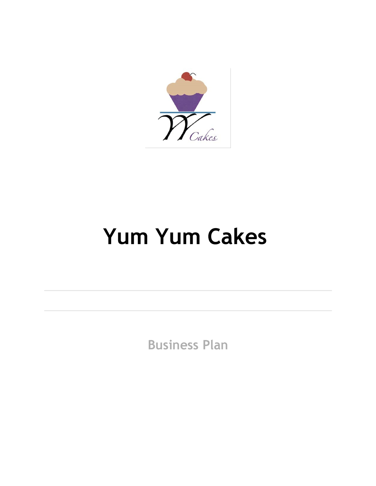 yum yum bakery business plan