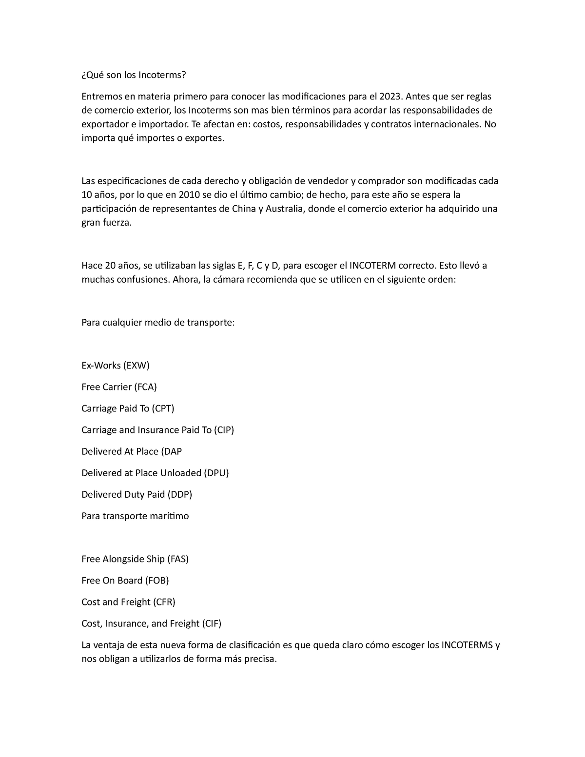 Que Son Los Incoterms Y Cual Es Su Importancia Pqs Im 7530