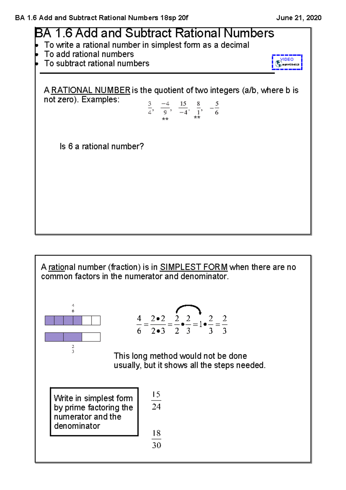 BA 22.22 Add and Subtract Rational Numbers 228sp 22f - BA 22 Add and Throughout Adding Rational Numbers Worksheet