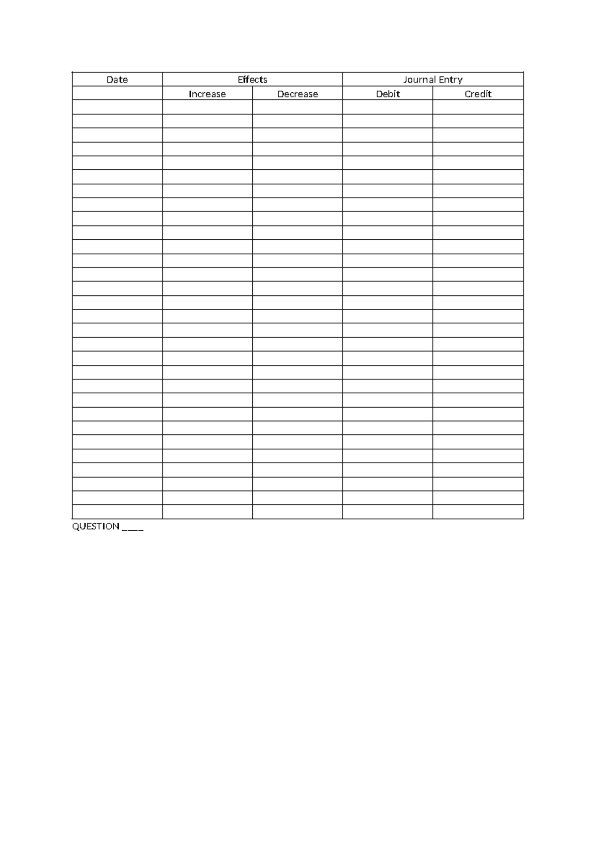 Double Entry Template - Diploma in Computer Science - Date Effects ...