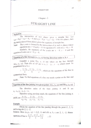 Straight Line pdf - sss - Straight Line Here are the main focus of ...