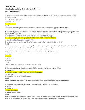 Chapter 10 - Practice Questions - NURSINGTB Page 1 Origin: Chapter 10 ...