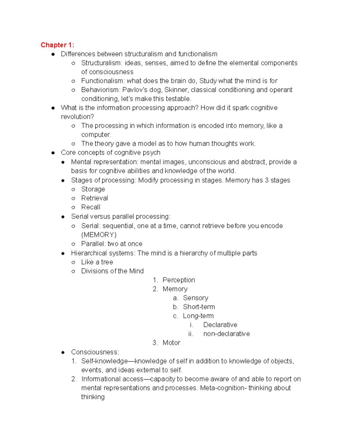 Exam 1 study - Chapter 1: Differences between structuralism and ...