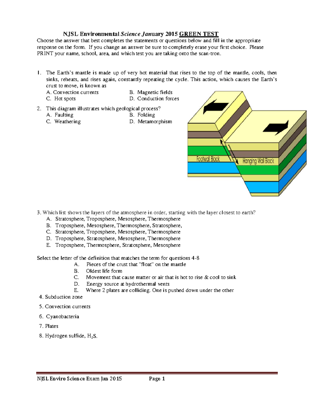 2015 enviro JFMA w keys - NTRES 2100 - Cornell - Studocu