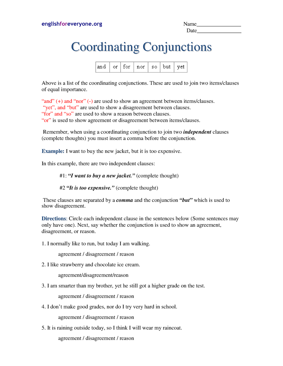 Coordinating-Conjunctions - - Studocu