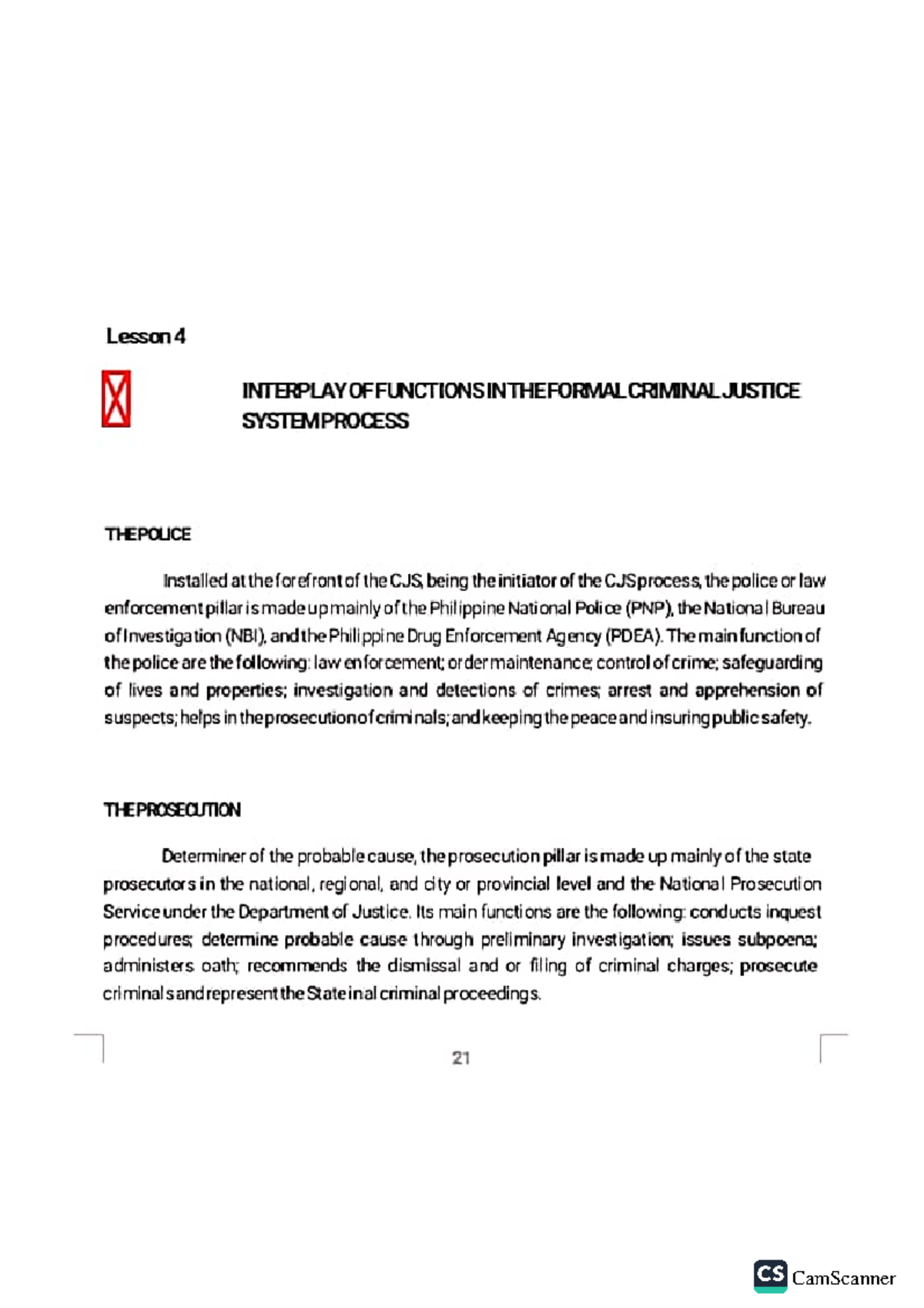 Interplay of Functions in the Formal Criminal Justice System ...