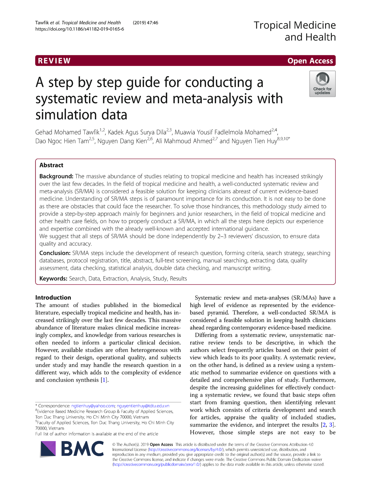 Guide To Systematic Review - REVIEW Open Access A Step By Step Guide ...