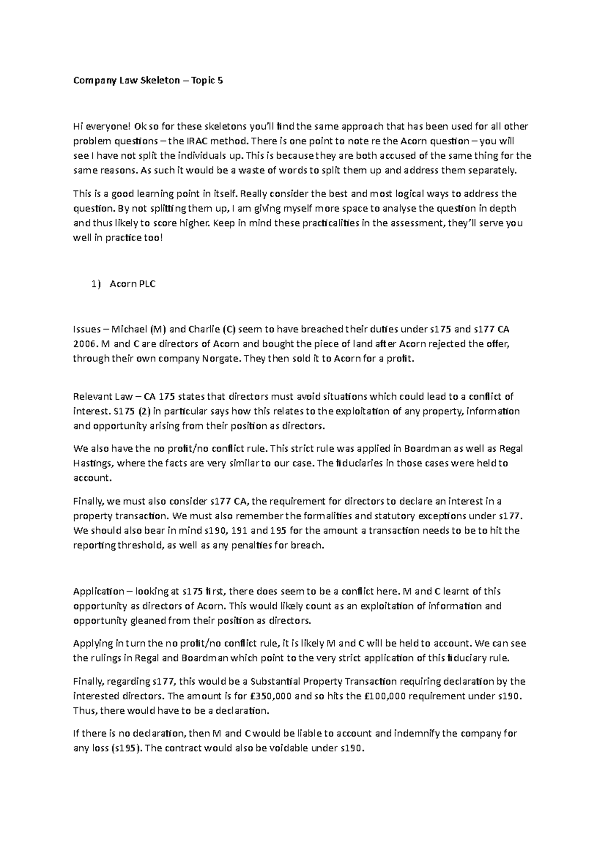 Tutorial 5 PQ Skeleton law is a set of rules that are created and are