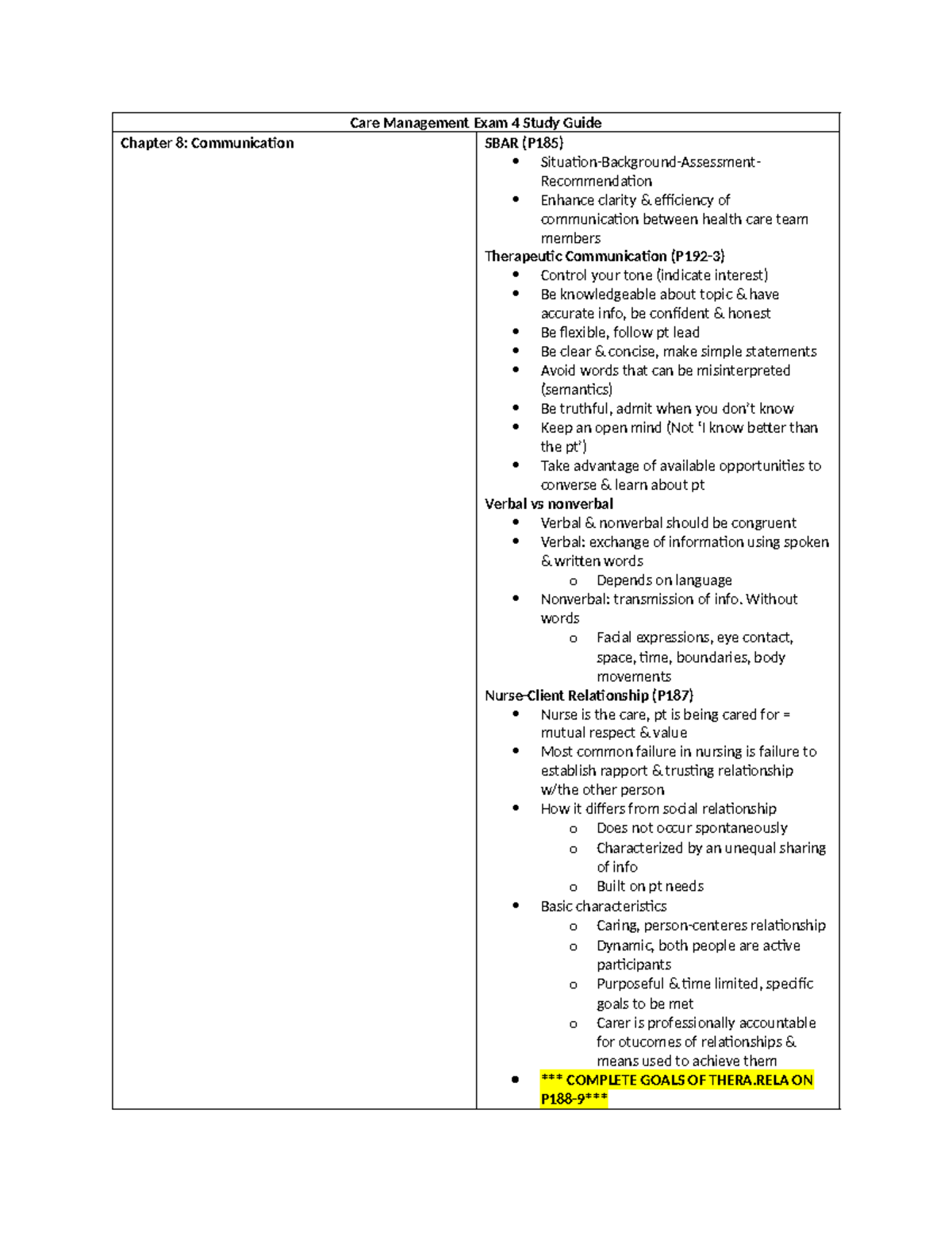 Exam 4 Study Guide - Care Management Exam 4 Study Guide Chapter 8 ...