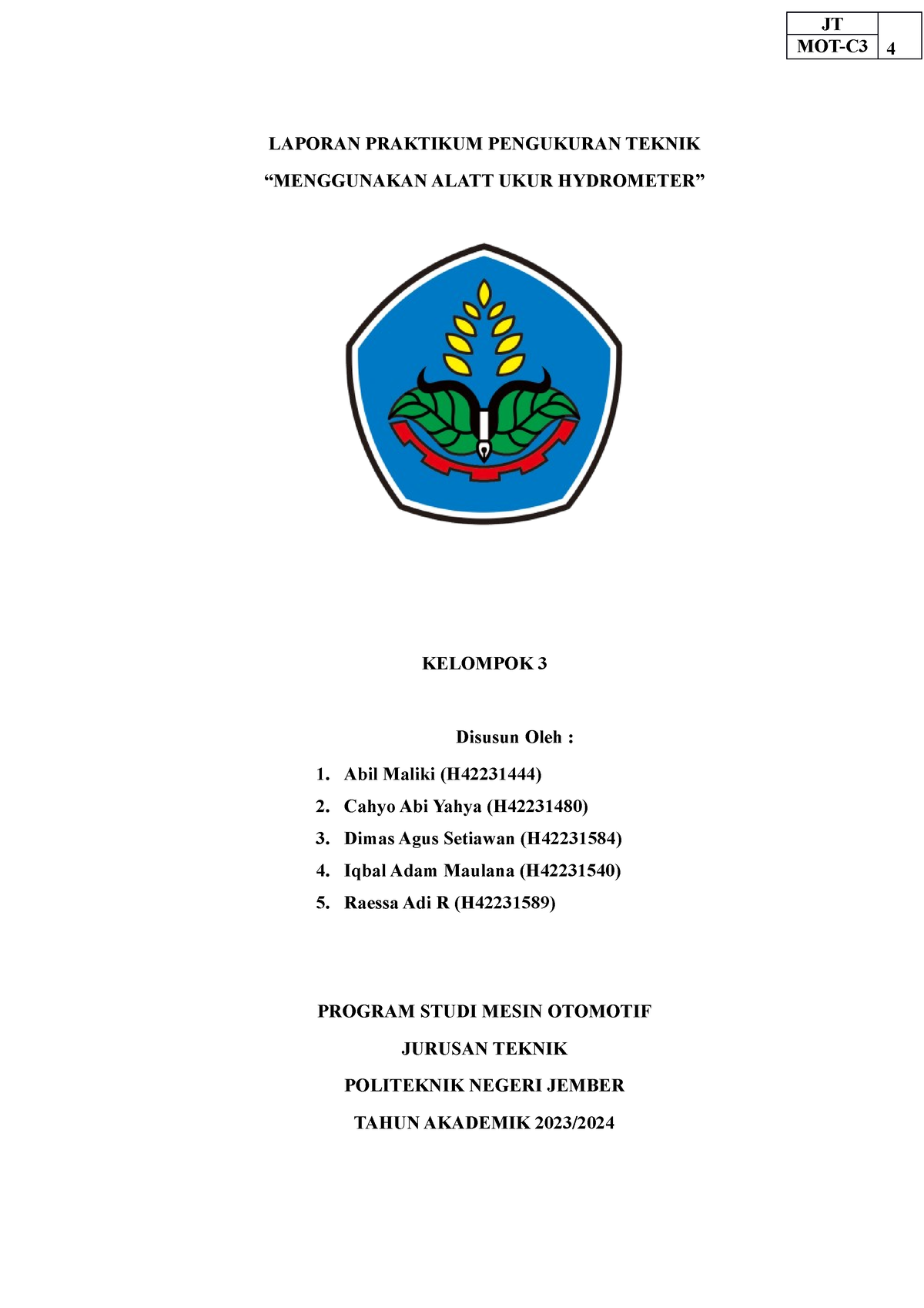 Laprak Mikrometer Sekrup - LAPORAN PRAKTIKUM PENGUKURAN TEKNIK