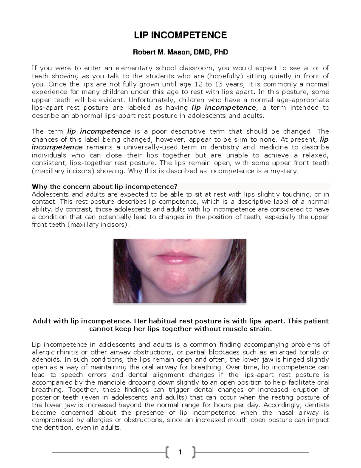 LIP It's an essay LIP Robert M. Mason