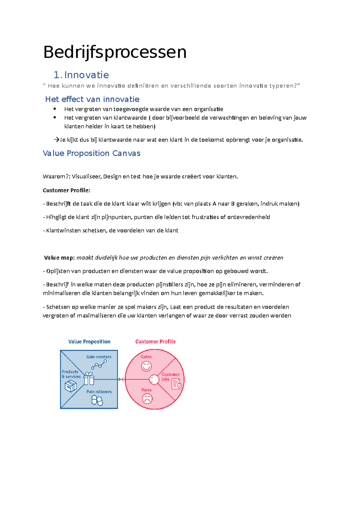 Samenvatting Bedrijfsporcessen 2021 - 2022 - Bedrijfsprocessen 1 “ Hoe ...